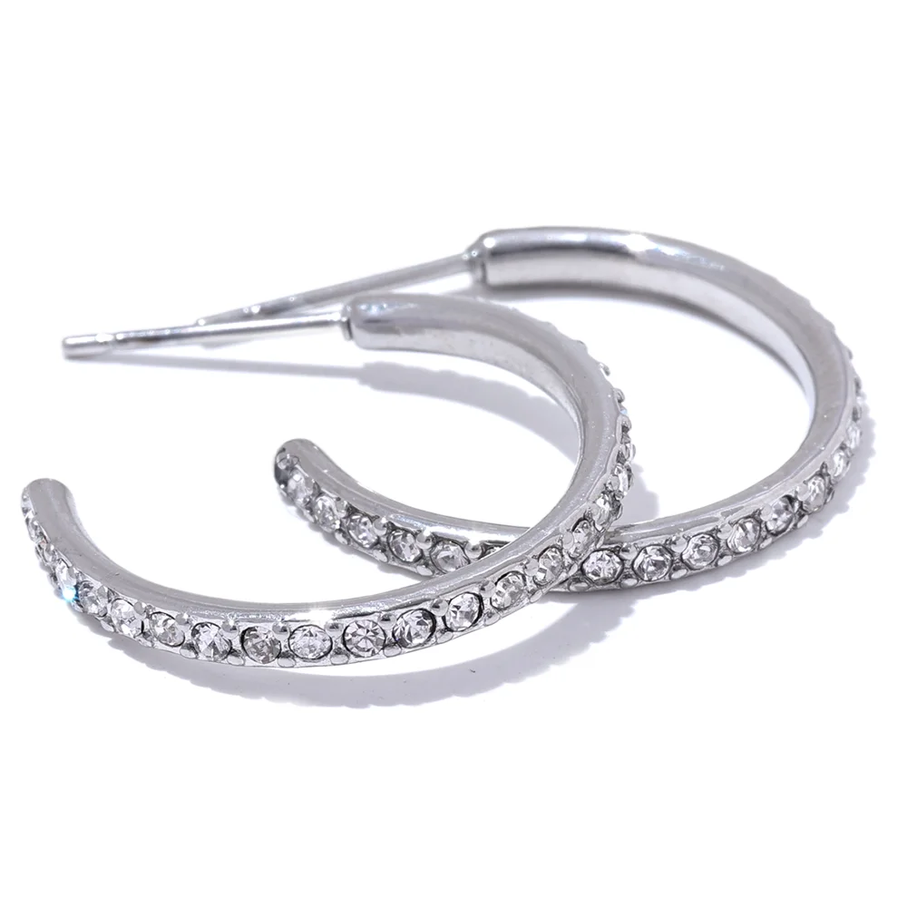 Arc Charm Earrings - Elegance with Zirconias