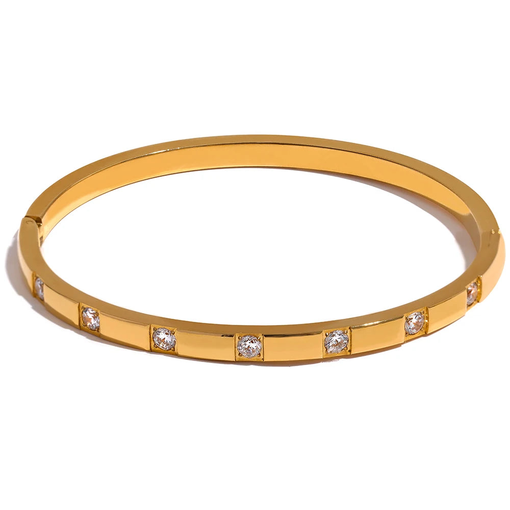 Elegance Bracelet with Zirconias Gold Plated